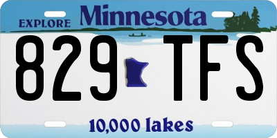MN license plate 829TFS