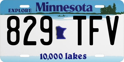 MN license plate 829TFV