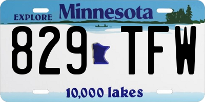 MN license plate 829TFW
