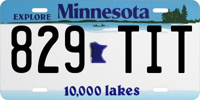 MN license plate 829TIT