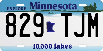 MN license plate 829TJM