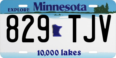 MN license plate 829TJV