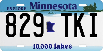 MN license plate 829TKI