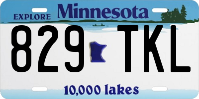 MN license plate 829TKL