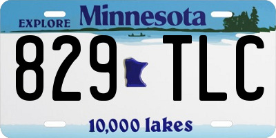 MN license plate 829TLC