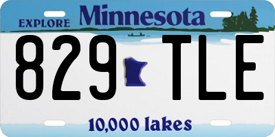MN license plate 829TLE