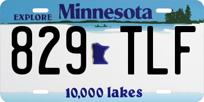 MN license plate 829TLF