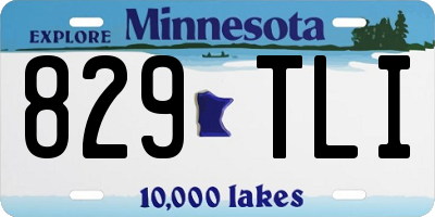 MN license plate 829TLI