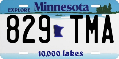 MN license plate 829TMA