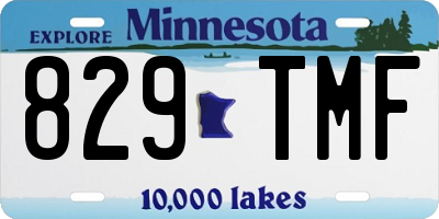 MN license plate 829TMF