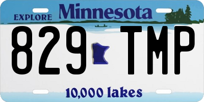 MN license plate 829TMP