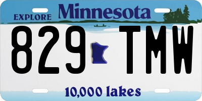 MN license plate 829TMW