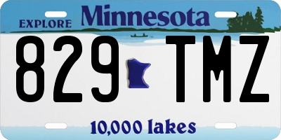 MN license plate 829TMZ