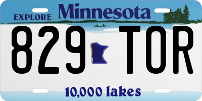 MN license plate 829TOR