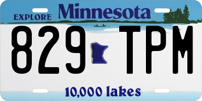MN license plate 829TPM