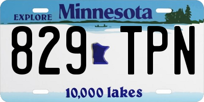 MN license plate 829TPN