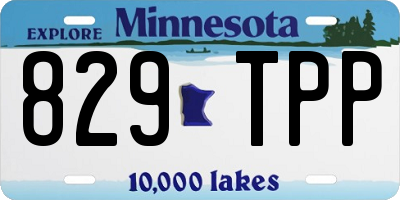 MN license plate 829TPP