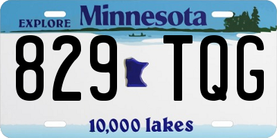MN license plate 829TQG