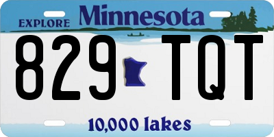 MN license plate 829TQT