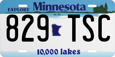 MN license plate 829TSC