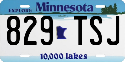 MN license plate 829TSJ