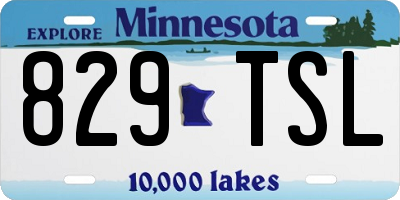 MN license plate 829TSL