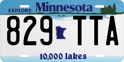 MN license plate 829TTA