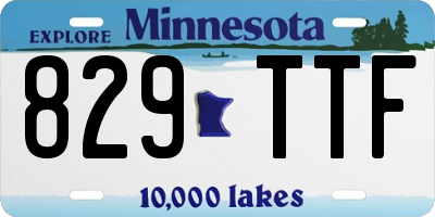 MN license plate 829TTF