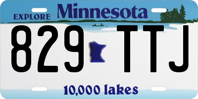 MN license plate 829TTJ
