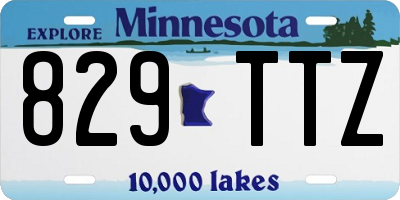 MN license plate 829TTZ