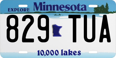 MN license plate 829TUA
