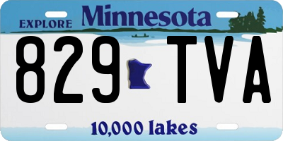 MN license plate 829TVA