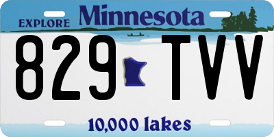 MN license plate 829TVV