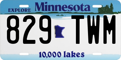 MN license plate 829TWM