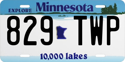 MN license plate 829TWP