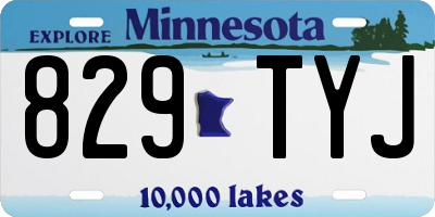 MN license plate 829TYJ