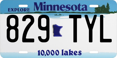 MN license plate 829TYL