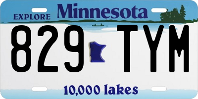 MN license plate 829TYM