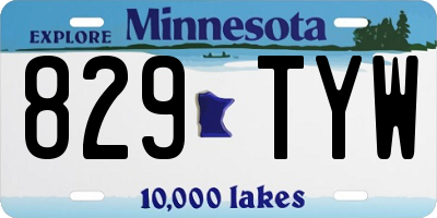 MN license plate 829TYW