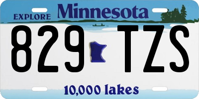 MN license plate 829TZS