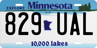MN license plate 829UAL