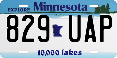 MN license plate 829UAP