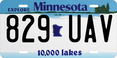 MN license plate 829UAV