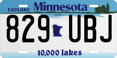 MN license plate 829UBJ
