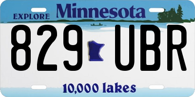 MN license plate 829UBR