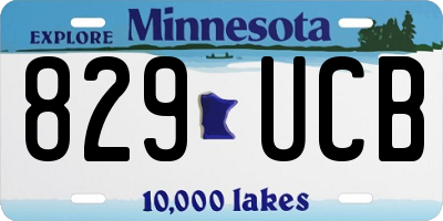 MN license plate 829UCB