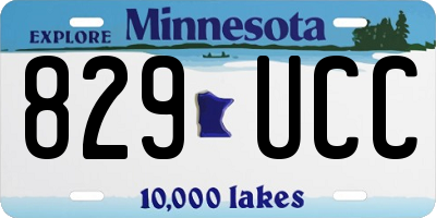 MN license plate 829UCC