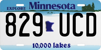 MN license plate 829UCD