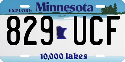 MN license plate 829UCF