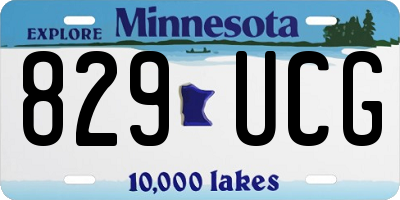 MN license plate 829UCG